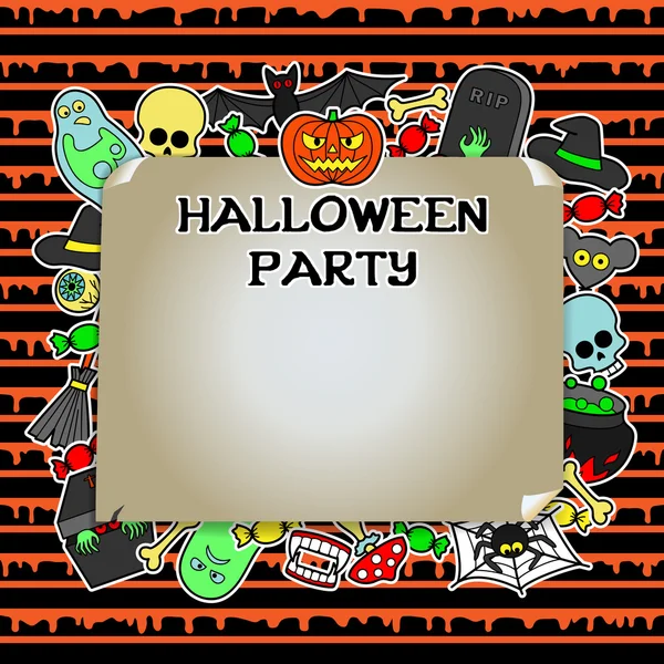 Halloween Party Maquette — Image vectorielle