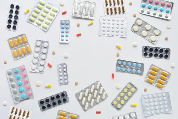 Pillole vista dall'alto telaio — Foto Stock