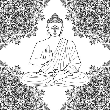 Lotus pozisyonda oturma Bubbha