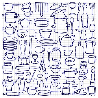 Mutfak Doodle takımı