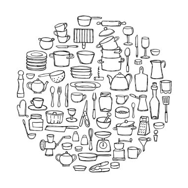 Mutfak Doodle takımı