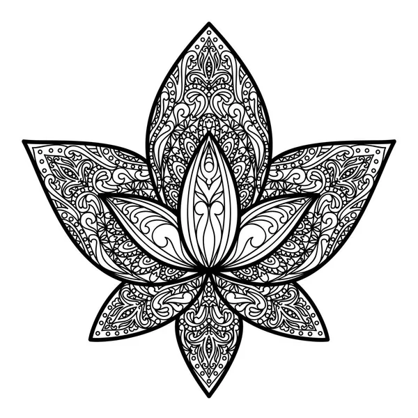 Lotus dövme işareti — Stok Vektör
