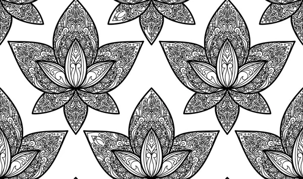 Lotus motif sans couture — Image vectorielle