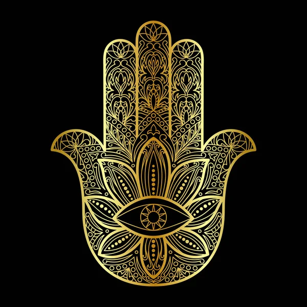 Hamsa mano di Fatima Amuleto — Vettoriale Stock