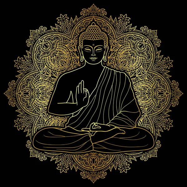 Bubbha oturan Lotus pozisyonu