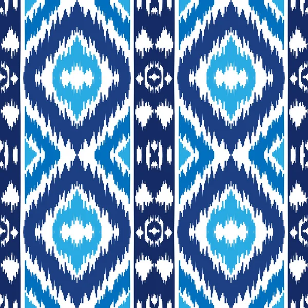 Ethnisch-blaues nahtloses Muster — Stockvektor
