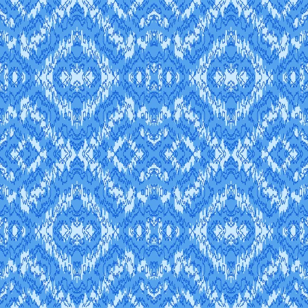 Ethnisch-blaues nahtloses Muster — Stockvektor