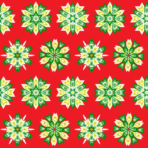 Patrón sin costura de Navidad étnica — Archivo Imágenes Vectoriales