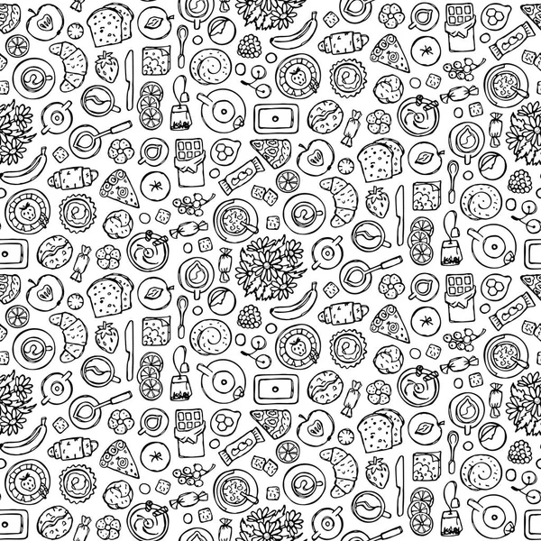 Sweets Doodle Seamless Pattern