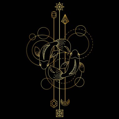 Geometrik balık sembol