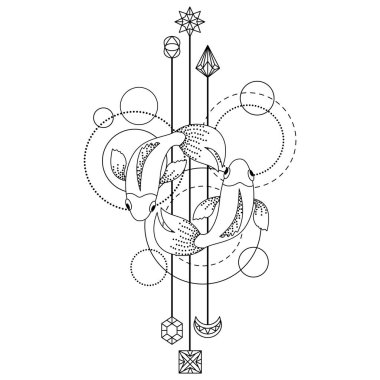 Geometrik balık sembol