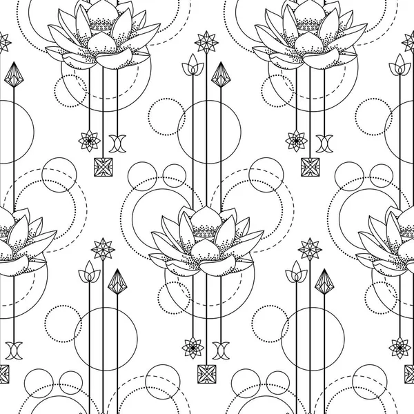 Floral motif géométrique sans couture — Image vectorielle