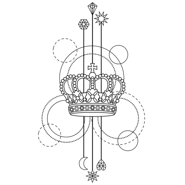 Crown Abstrcat mönster — Stock vektor