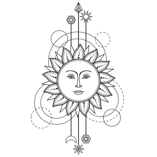 Sol Símbolo moderno — Vector de stock