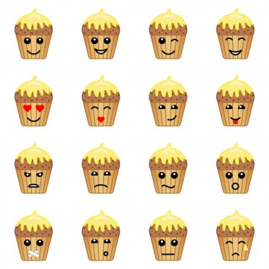 Duygusal kek yüz simgeleri