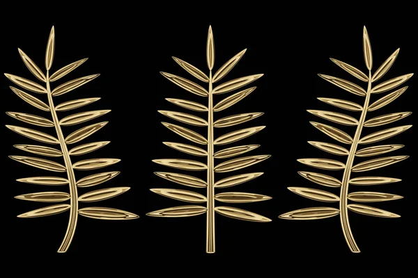 Золотий пальмовим листям — стоковий вектор