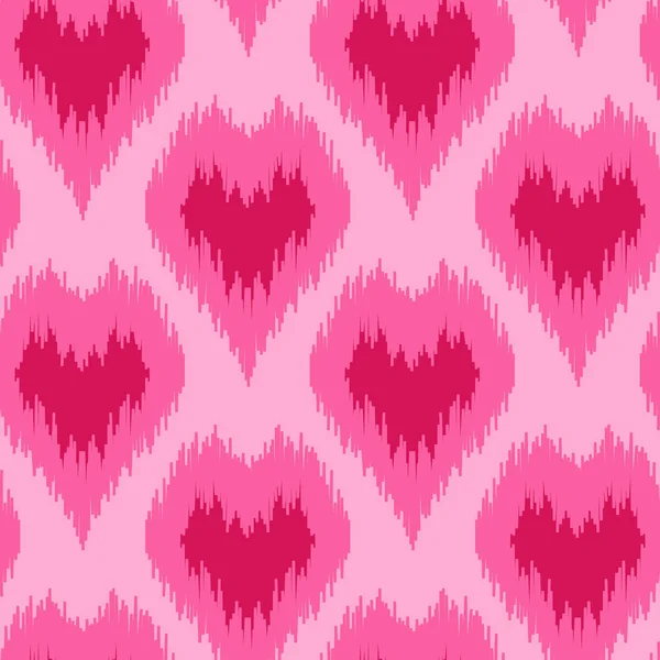 Ethnic seamless pattern with hearts — Stock Vector
