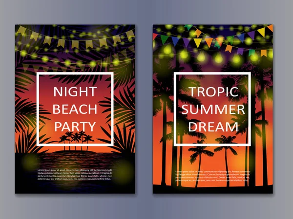 Tropic Posters Mock Up — Stockvector
