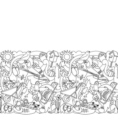 Bahçe boyama sorunsuz kenarlık