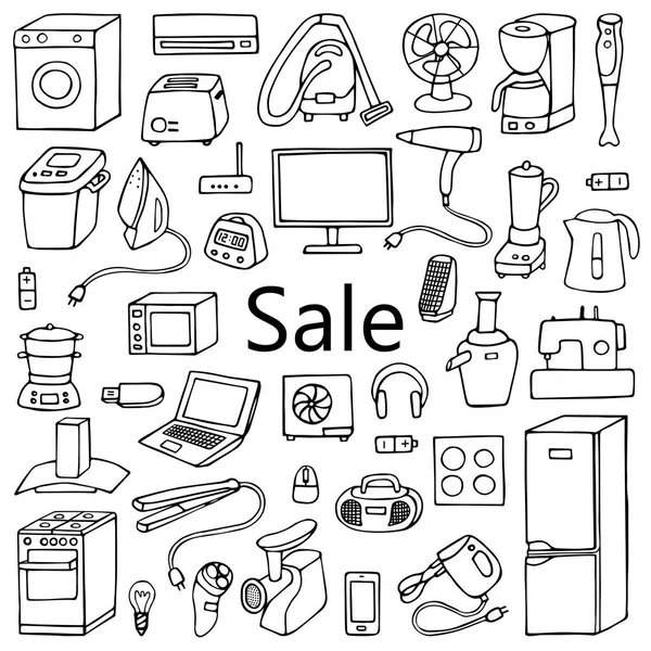 Sale household set — Stock Vector