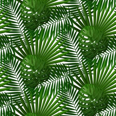 Tropik yapraklar pürüzsüz desen