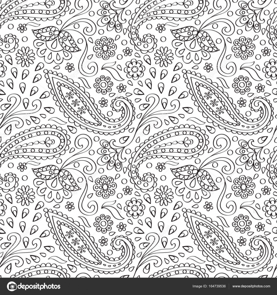 Paisley Seamless Pattern — Stock Vector © KronaLux #164739536