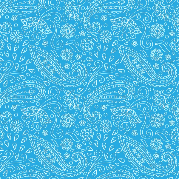 Μπλε paisley χωρίς ραφή πρότυπο — Διανυσματικό Αρχείο