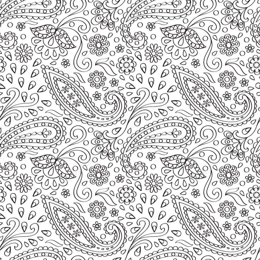 Paisley Seamless Pattern — Stock Vector © KronaLux #164739536