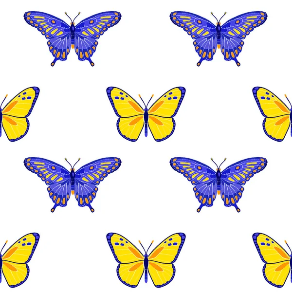 Gül ve kelebekler nakış seamless modeli