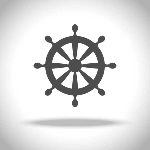 Ship steering wheel icon — Stock Vector