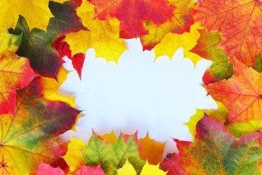 Sonbahar yaprakları çerçevesi