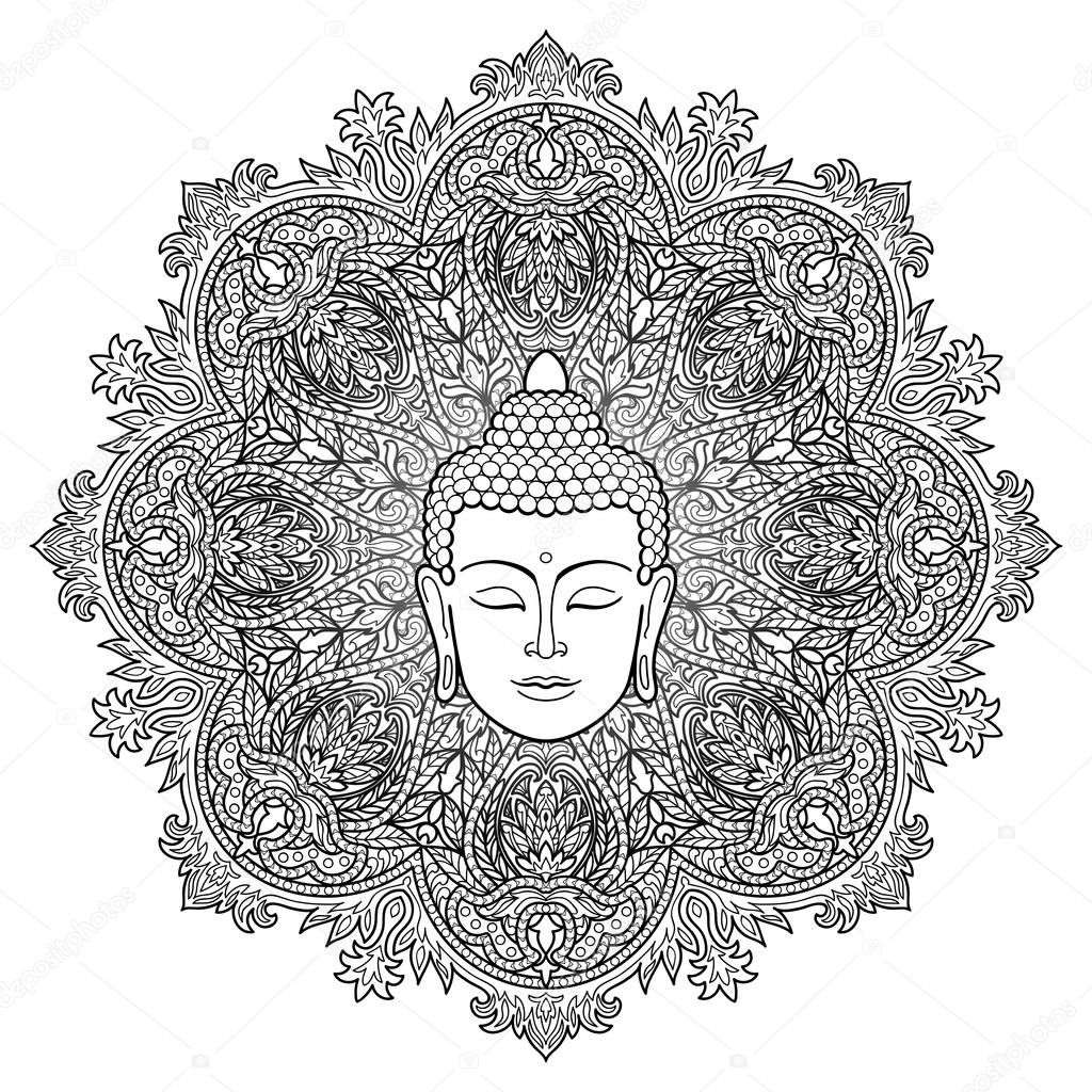 Buddha Mandala Coloring Page