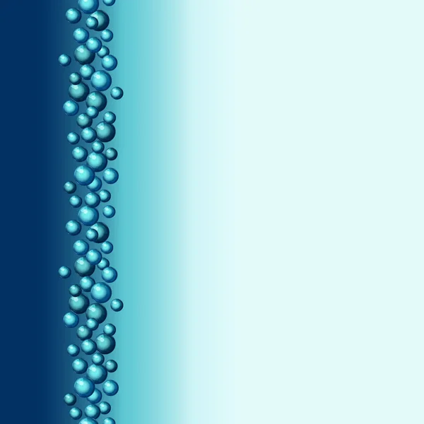 Bordure sans couture moléculaire bleue . — Image vectorielle
