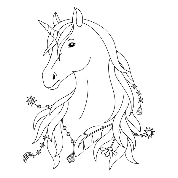 Unicorn Tattoo symbool — Stockvector