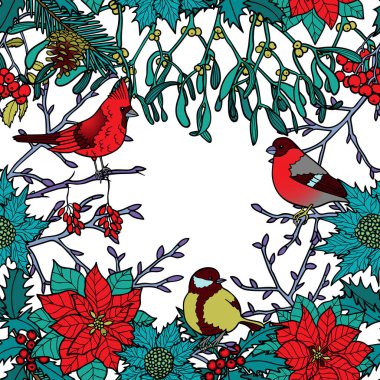 Kış renkli Seamless Modeli