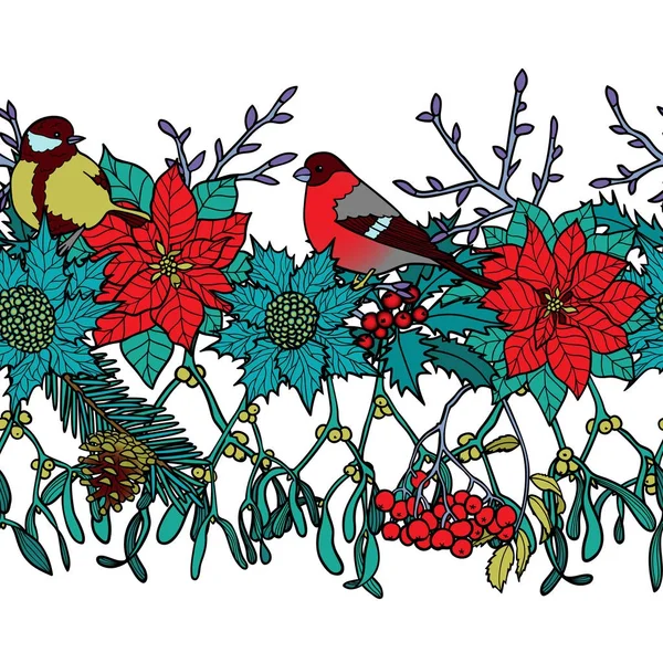 Kış renkli kesintisiz kenarlık