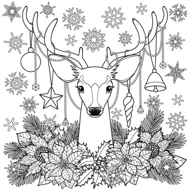 Noel geyiği kompozisyon anahat