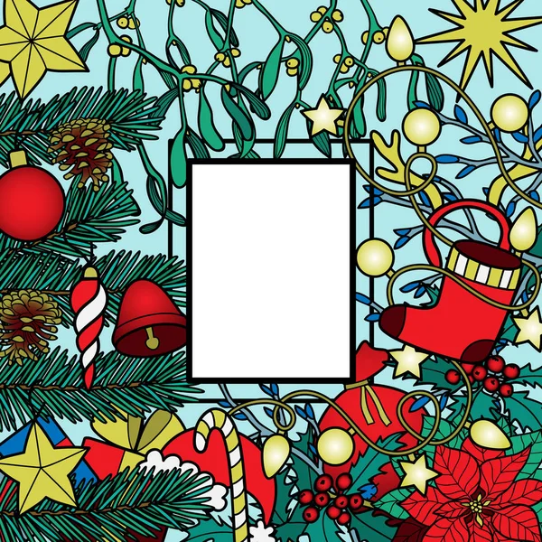 Marco colorido de Navidad — Archivo Imágenes Vectoriales