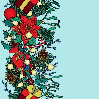 Noel renkli kesintisiz kenarlık