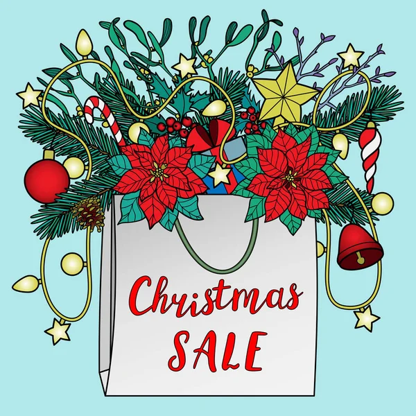 Composizione di vendita di Natale — Vettoriale Stock