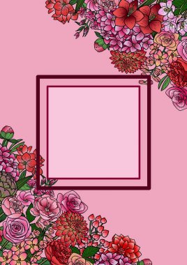 Bahçe çiçek sahte çerçeve yukarı