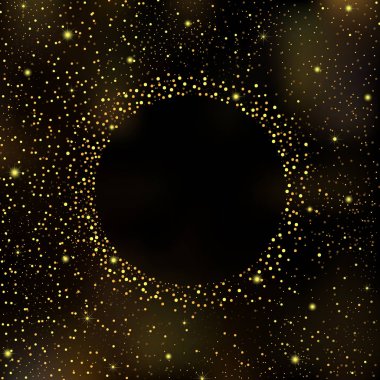 Altın glitter çerçeve