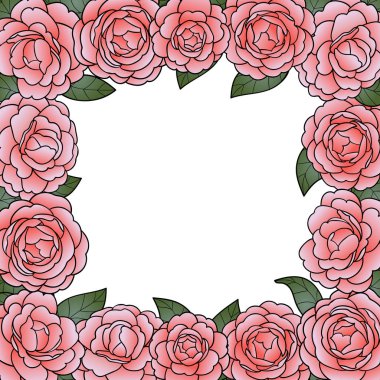 Kamelya kare çerçeve