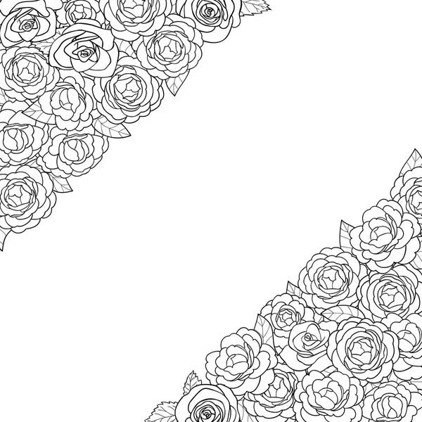 Camellia Composition angulaire — Image vectorielle