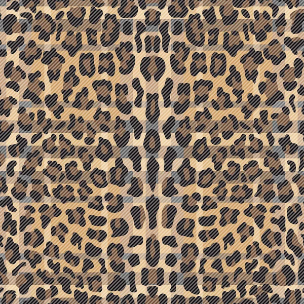 Csíkos Leopard divat Seamless Pattern — Stock Vector