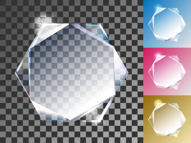 Şeffaf cam şablon seti