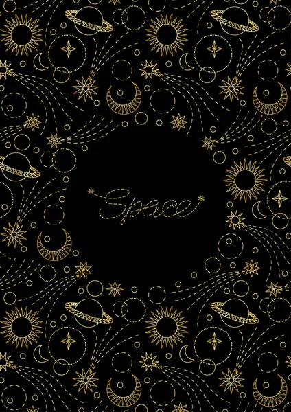 Carte postale de luxe Espace — Image vectorielle