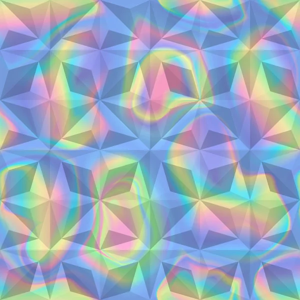 Abstraktes holographisches geometrisches nahtloses Muster — Stockvektor