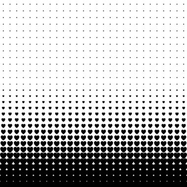 Soyut yarı ton sorunsuz sınırdan Kalpler