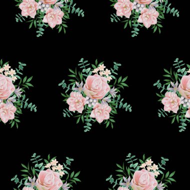 Çiçek ve yeşillik ile Seamless Modeli